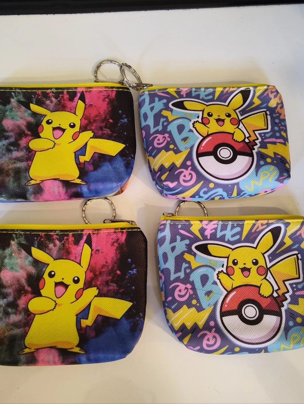 Pikachu Kids Coin Purse Keychain - Yellow